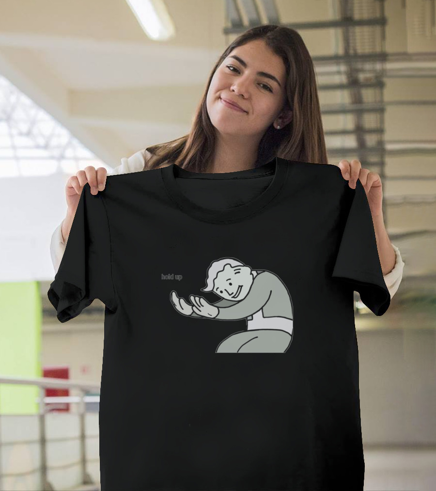 Fallout Vault Boy Hold Up Meme T-Shirt