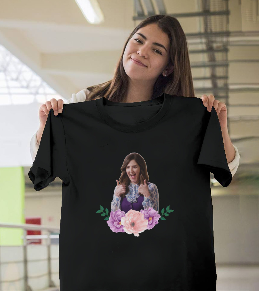 Janet Thumbs Up with Floral T-Shirt