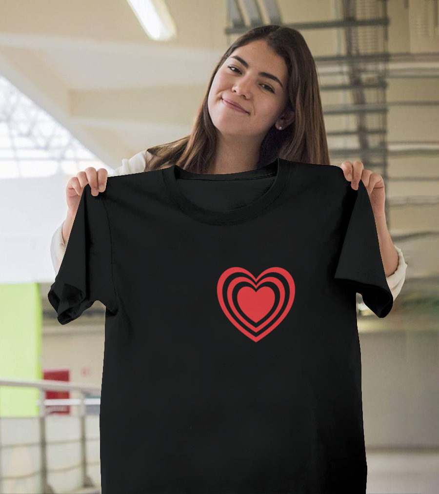 Love Heart Be Kind Red Black T-Shirt