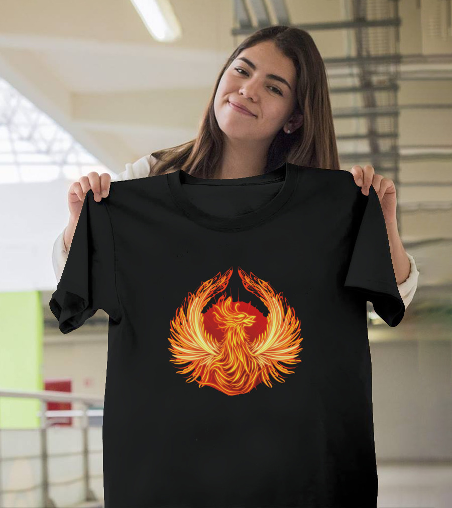 Phoenix Bird Fiery Wings Rising T-Shirt