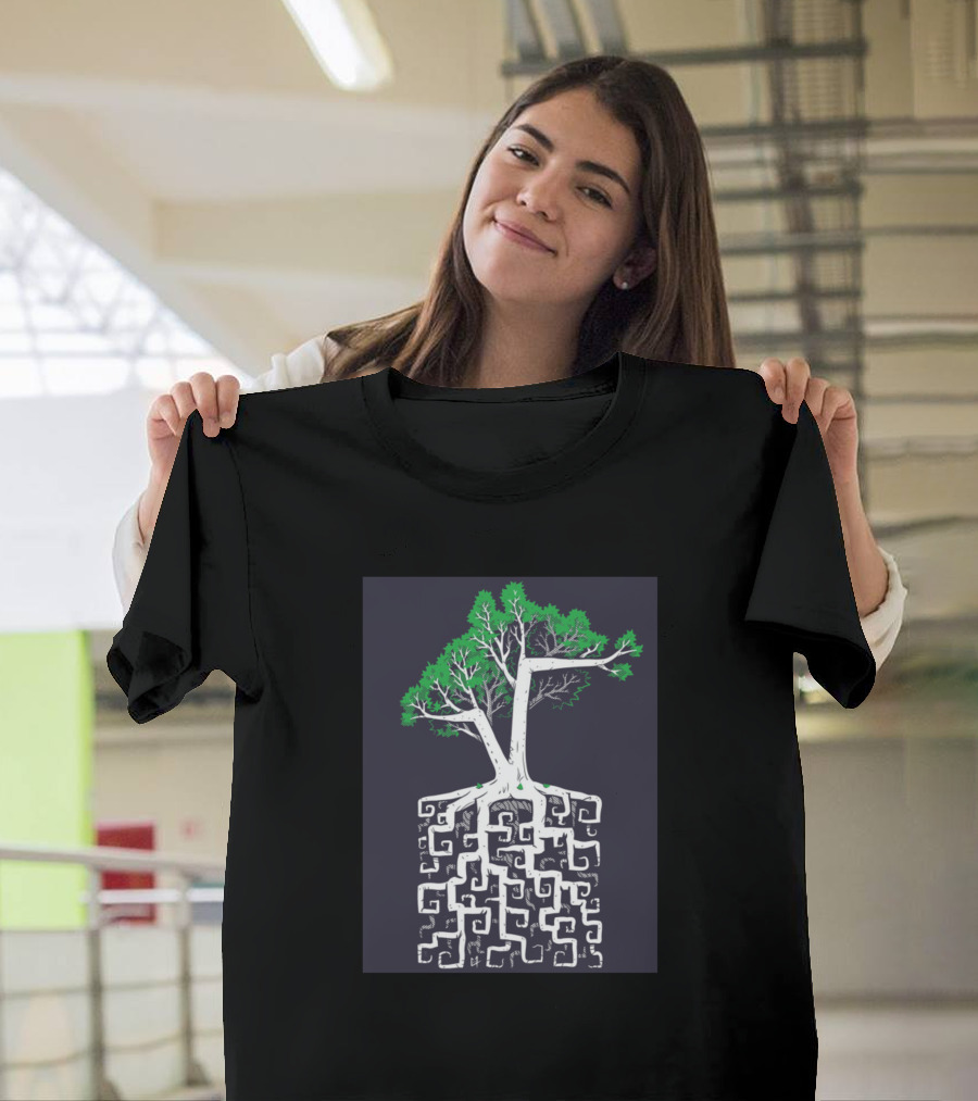 Square Root Tree with Geometric Roots T-Shirt