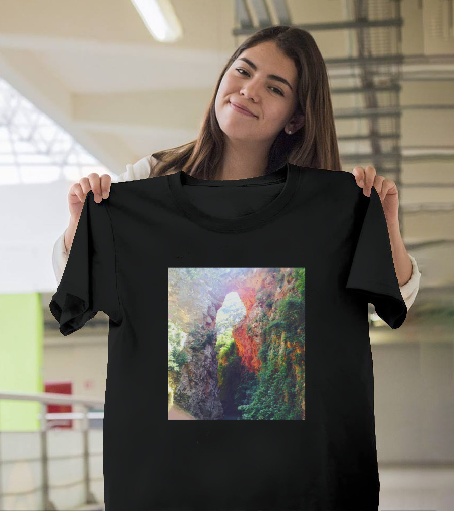 Summer Natural Rock Arch Illuminated by Sunlight T-Shirt