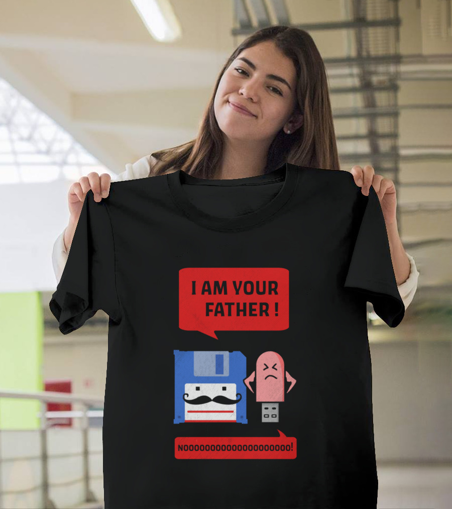 I Am Your Father Floppy Disk USB Nooooooooooooooooo T-Shirt