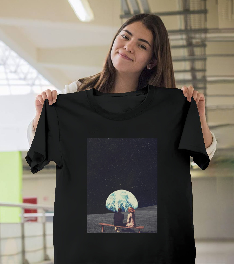 We Used To Live There Earth Space Viewing Vintage Couple T-Shirt