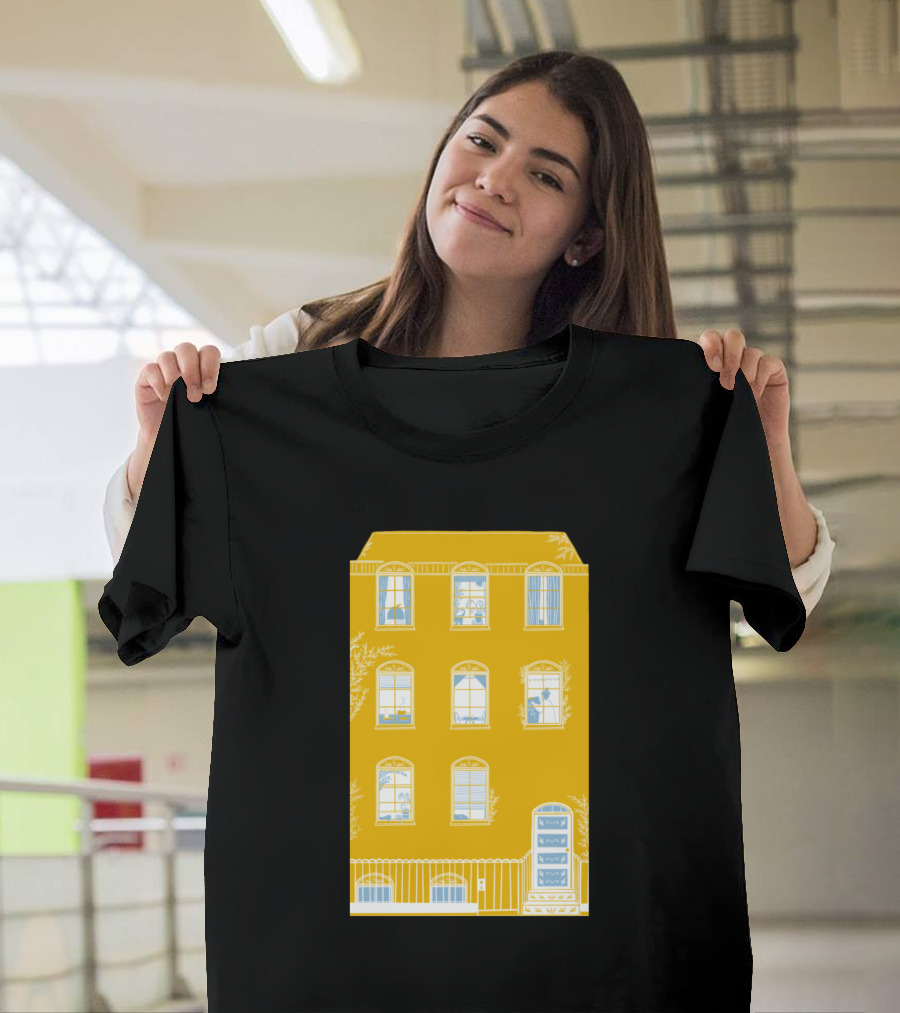 Georgian House Silhouette with Windows and Door T-Shirt