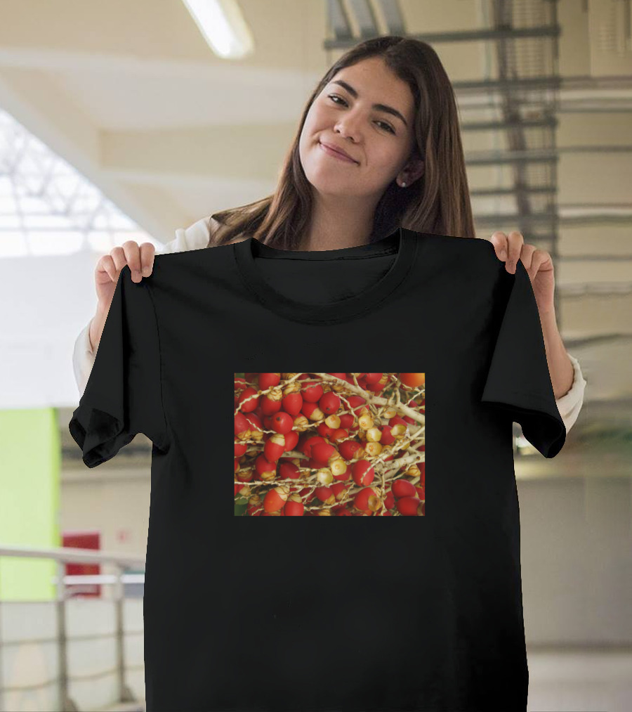 Red Palm Tree Nuts Fruits Abundant Harvest T-Shirt