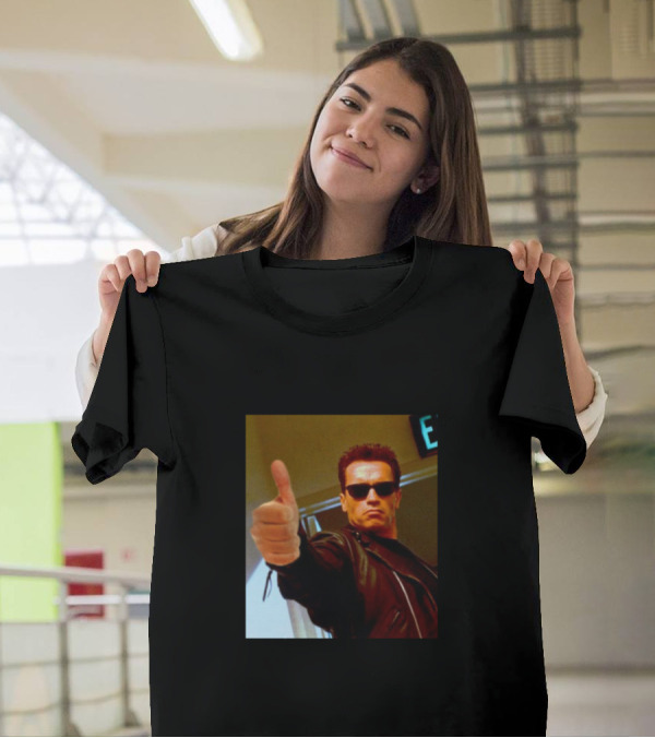 Stay Positive Test Negative Terminator Thumbs Up T-Shirt