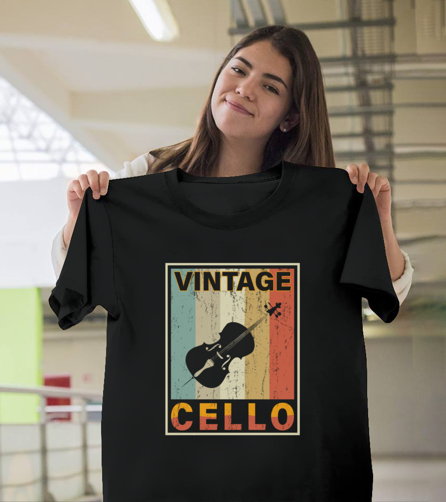 VINTAGE CELLO Retro 70s Style Orchestra T-Shirt