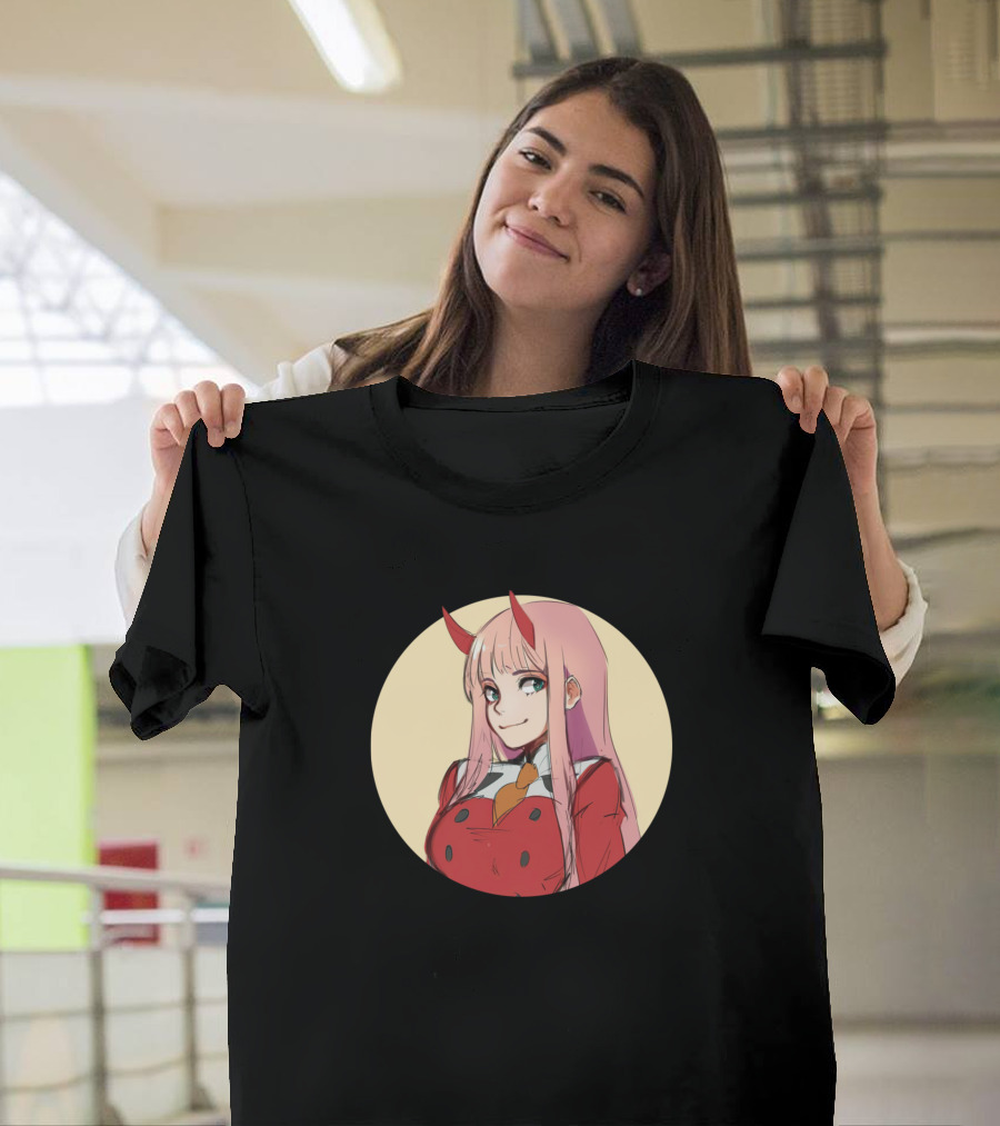 Zero Two Darling in the Franxx Emblem Sketch T-Shirt