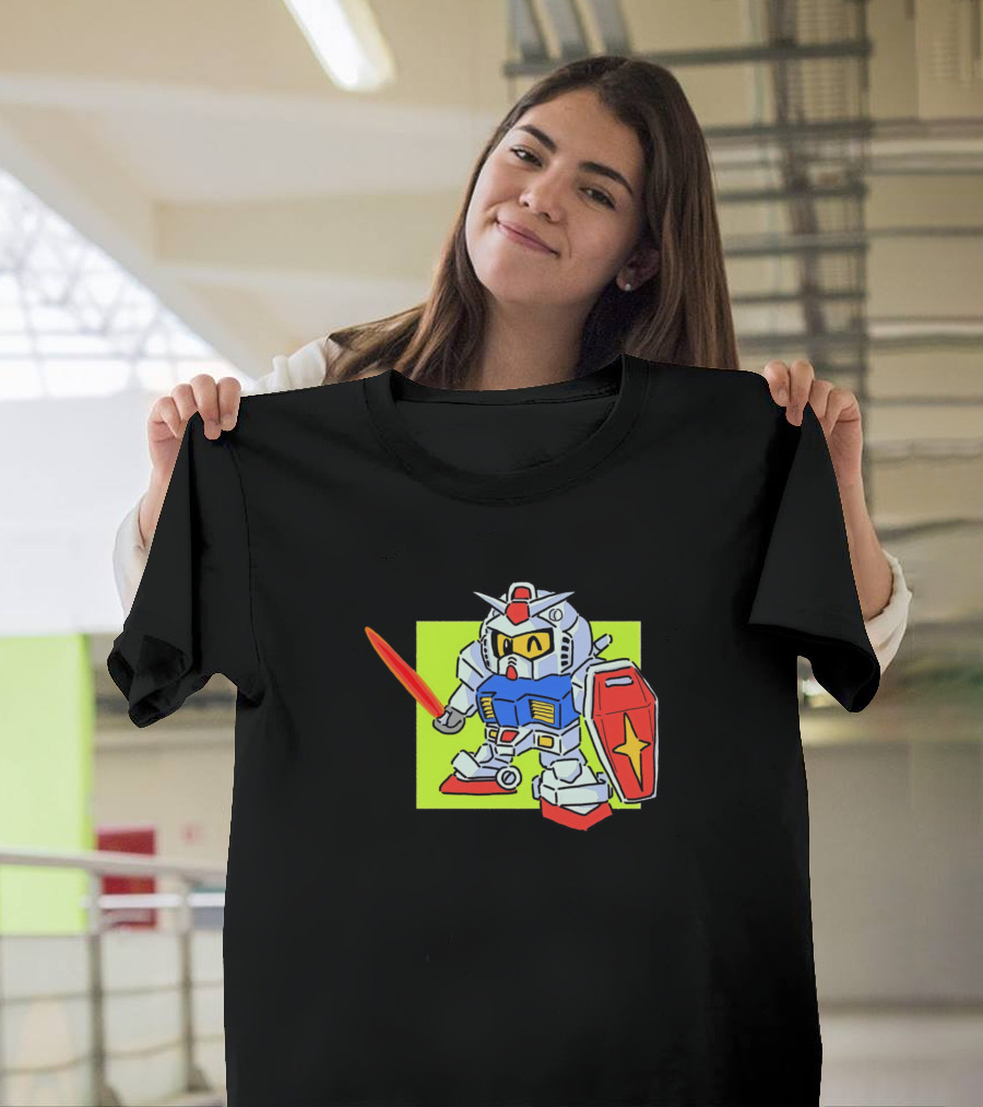 Mini Robot Warrior with Sword and Shield T-Shirt