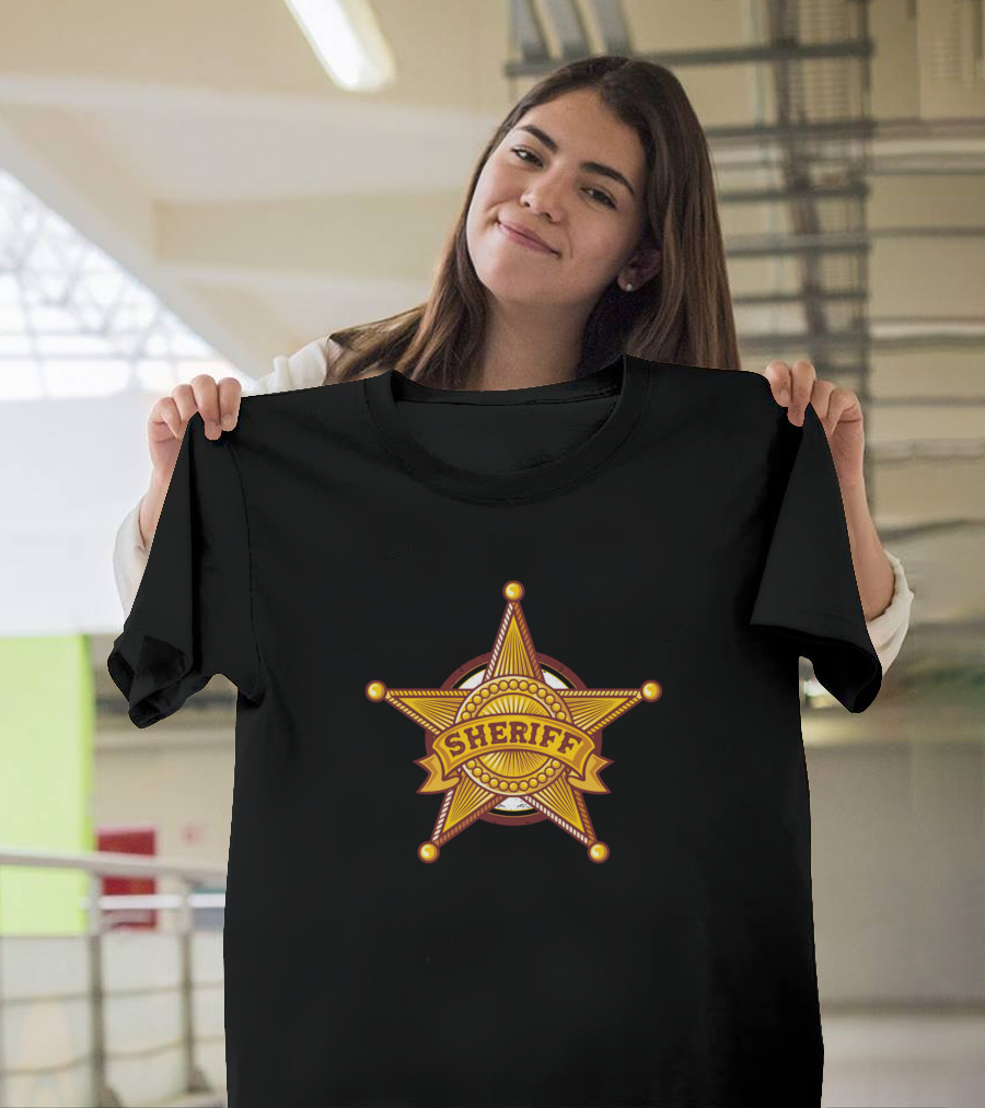 Sheriff Officer Badge Star Emblem T-Shirt
