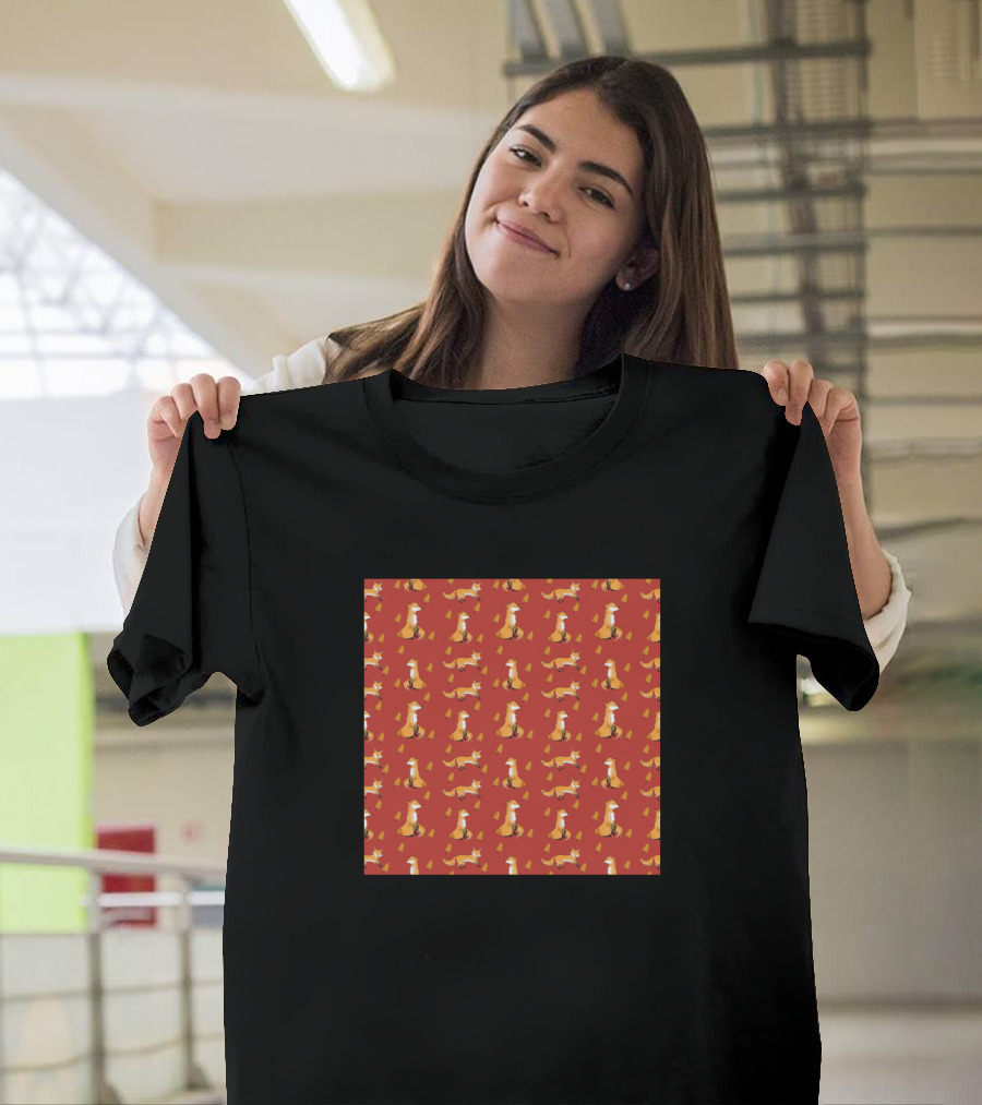 All The Foxes Pattern T-Shirt