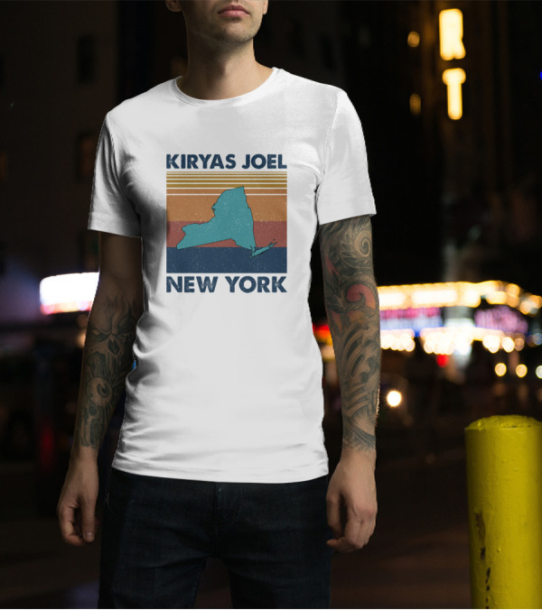 Kiryas Joel New York Retro Map T-Shirt