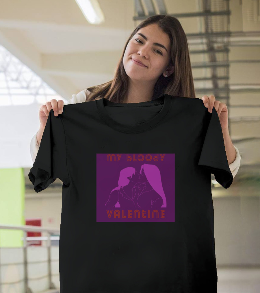 My Bloody Valentine Purple Outline Lovers T-Shirt