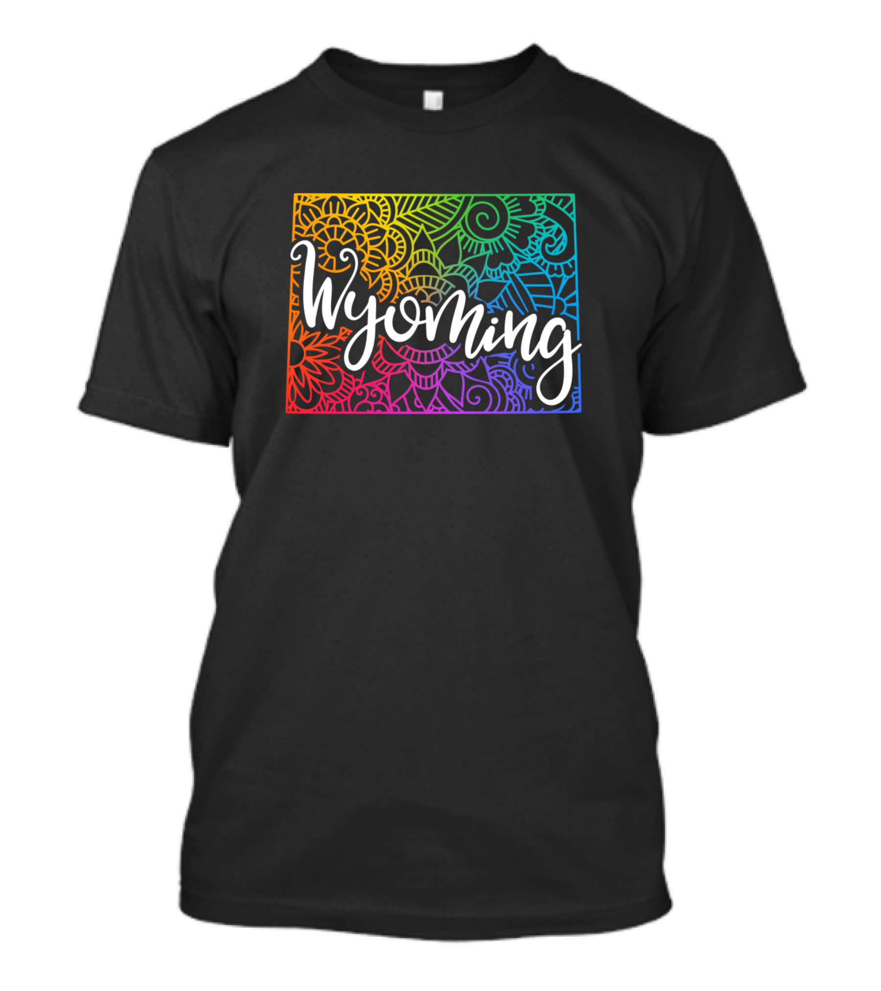 Wyoming Rainbow Mandala T-Shirt