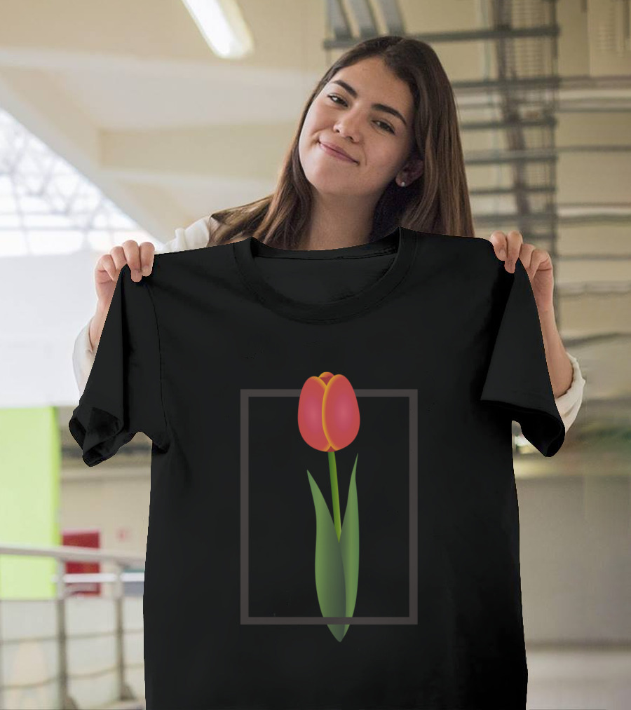 A Tulip In Frame Botanical T-Shirt