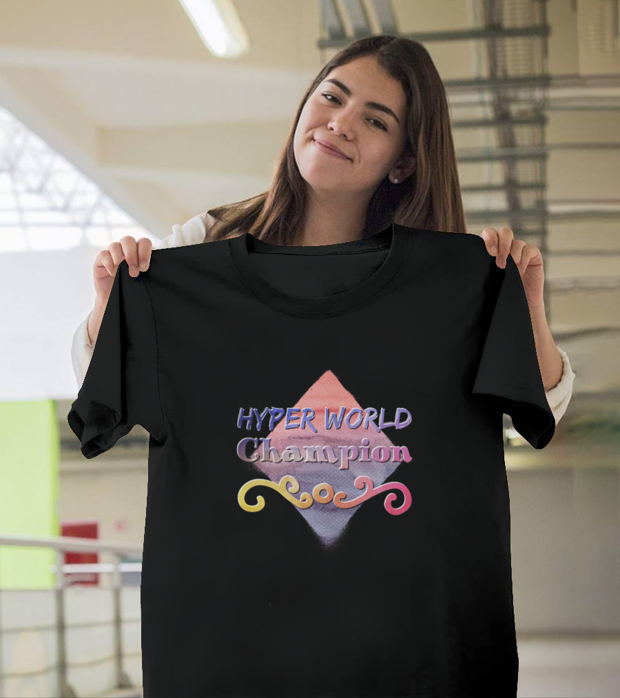 HYPER WORLD Champion Gradient Diamond Swirl T-Shirt