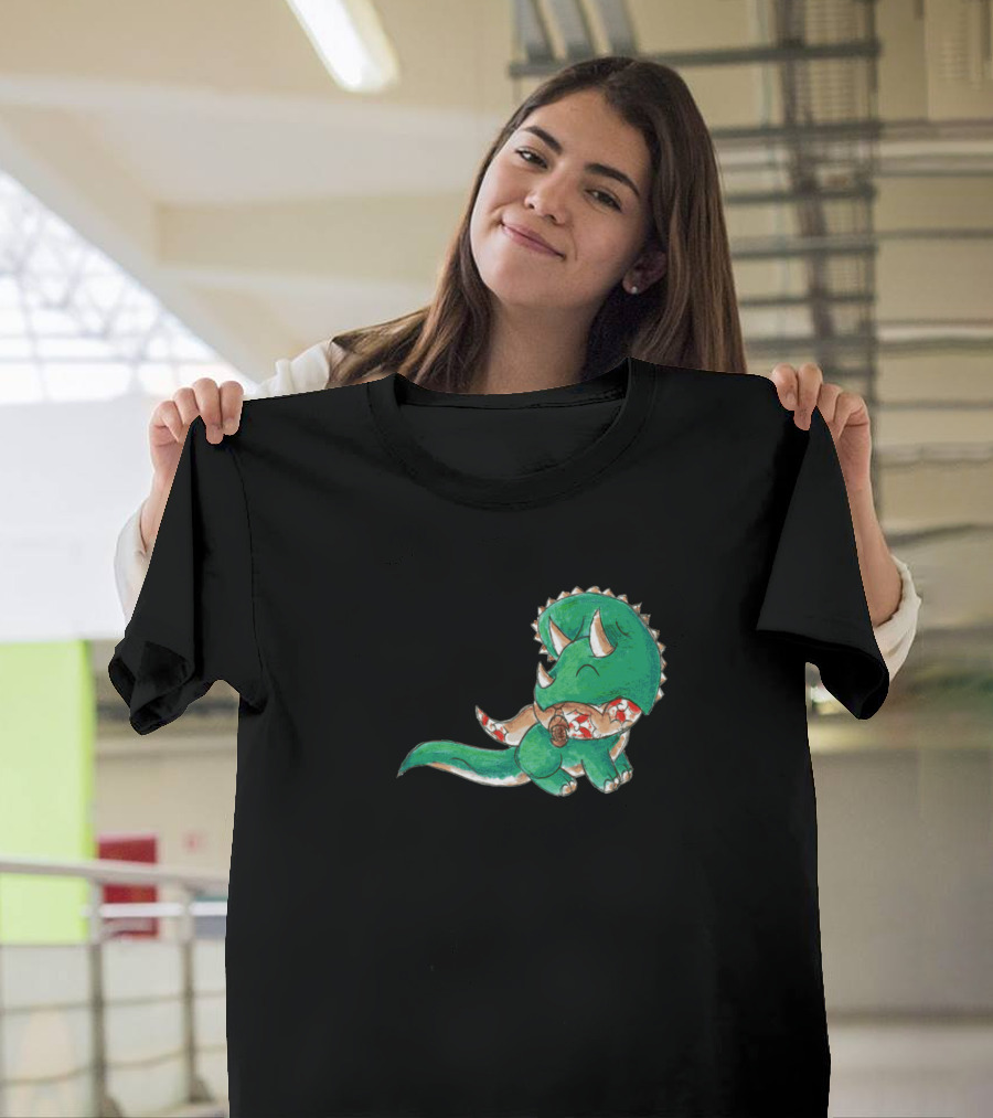 Tree Trimming Triceratops Christmas Scarf T-Shirt