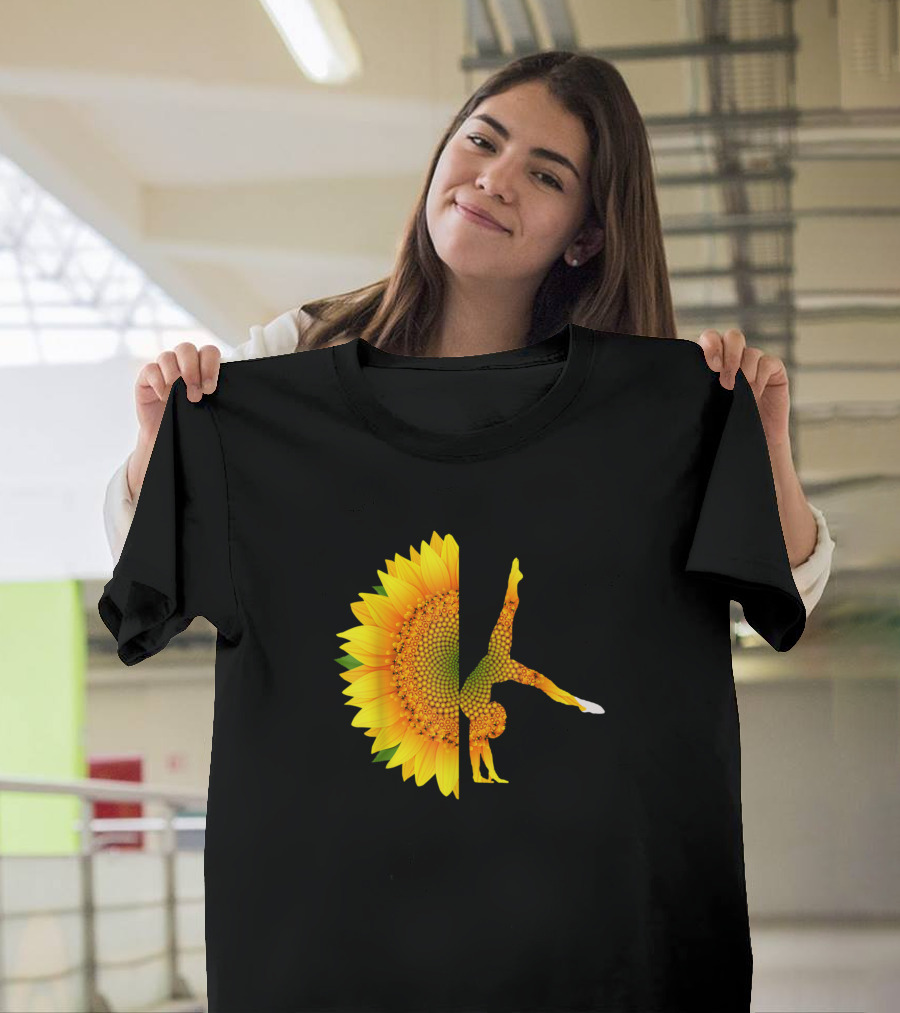 Gymnastics Half Sunflower Handstand Fusion Cool T-Shirt