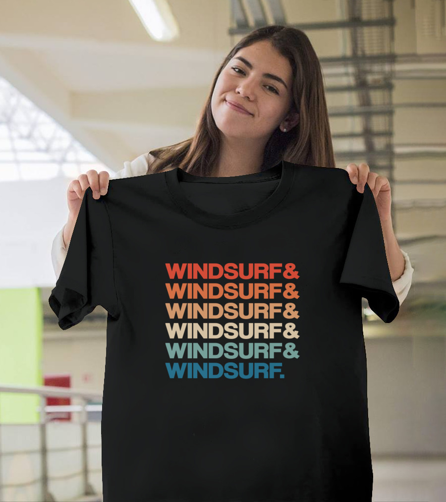 Windsurf and 70s 80s Vintage Colors T-Shirt