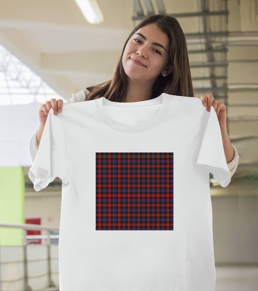 Broun Modern Scottish Tartan Plaid T-Shirt