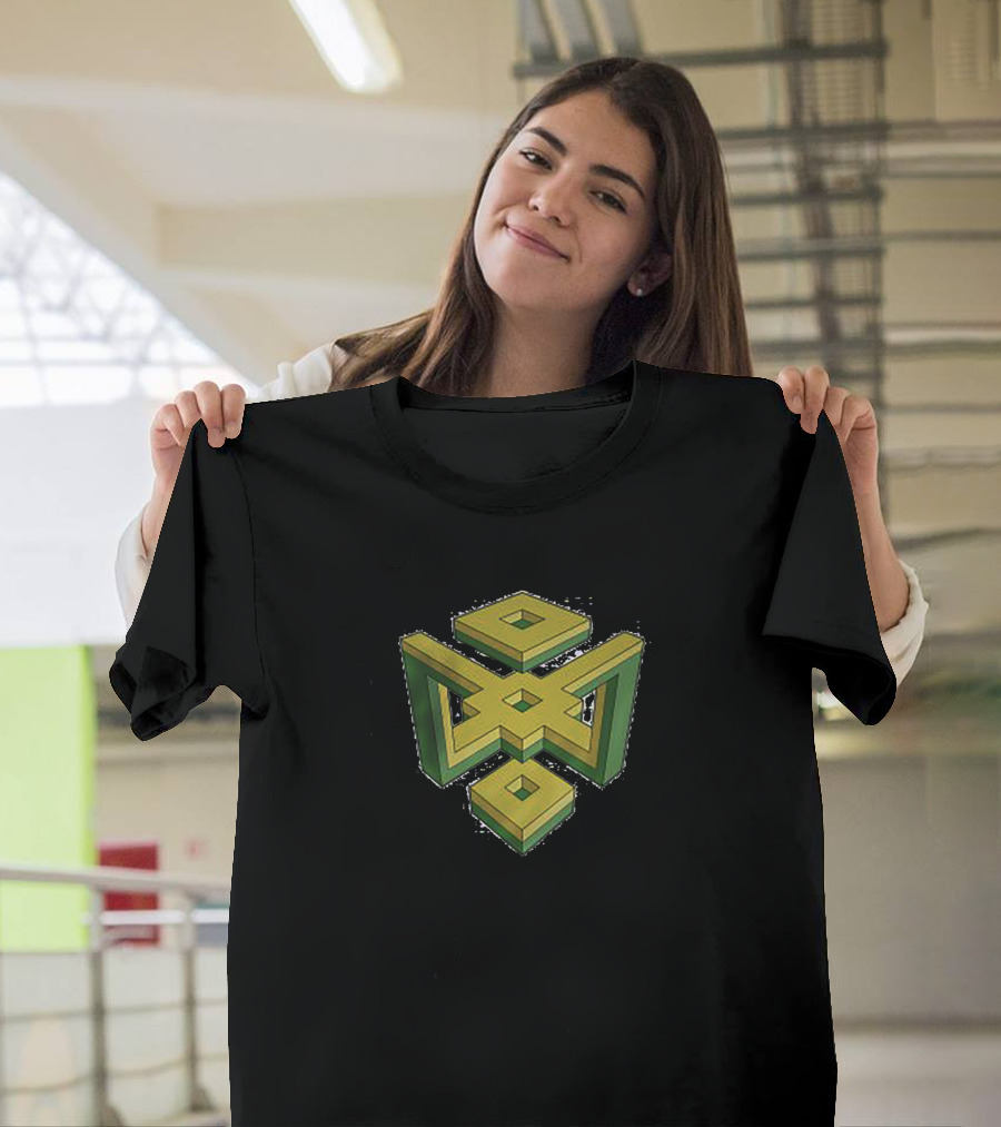 Hexagonal Optical Illusion Isometric Blocks T-Shirt
