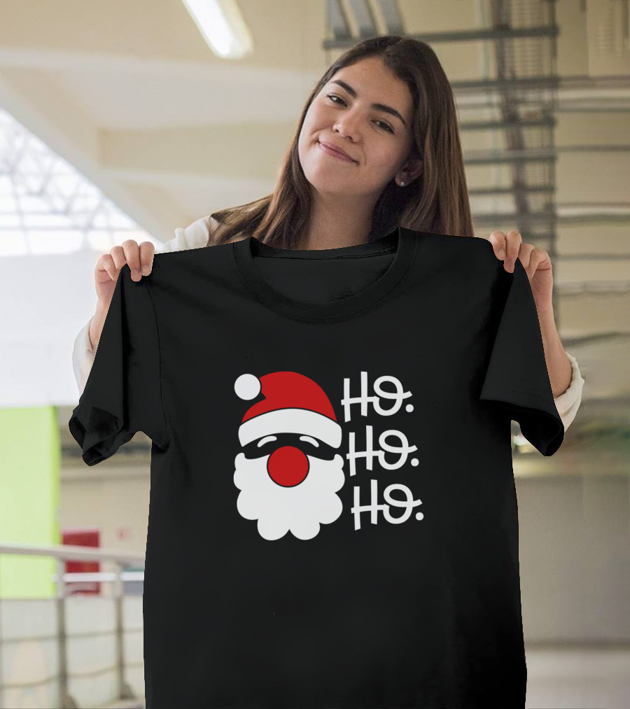 Ho Ho Ho Santa Claus with Red Hat and Beard T-Shirt