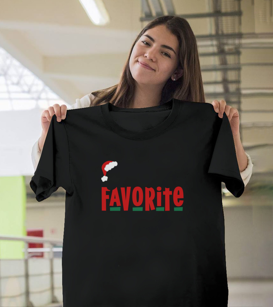Santa's Favorite Christmas Hat Festive T-Shirt