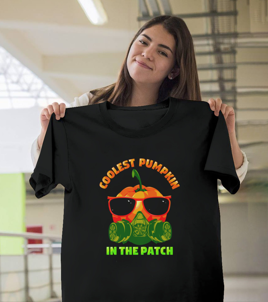 Coolest Pumpkin In The Patch Sunglasses Gas Mask T-Shirt