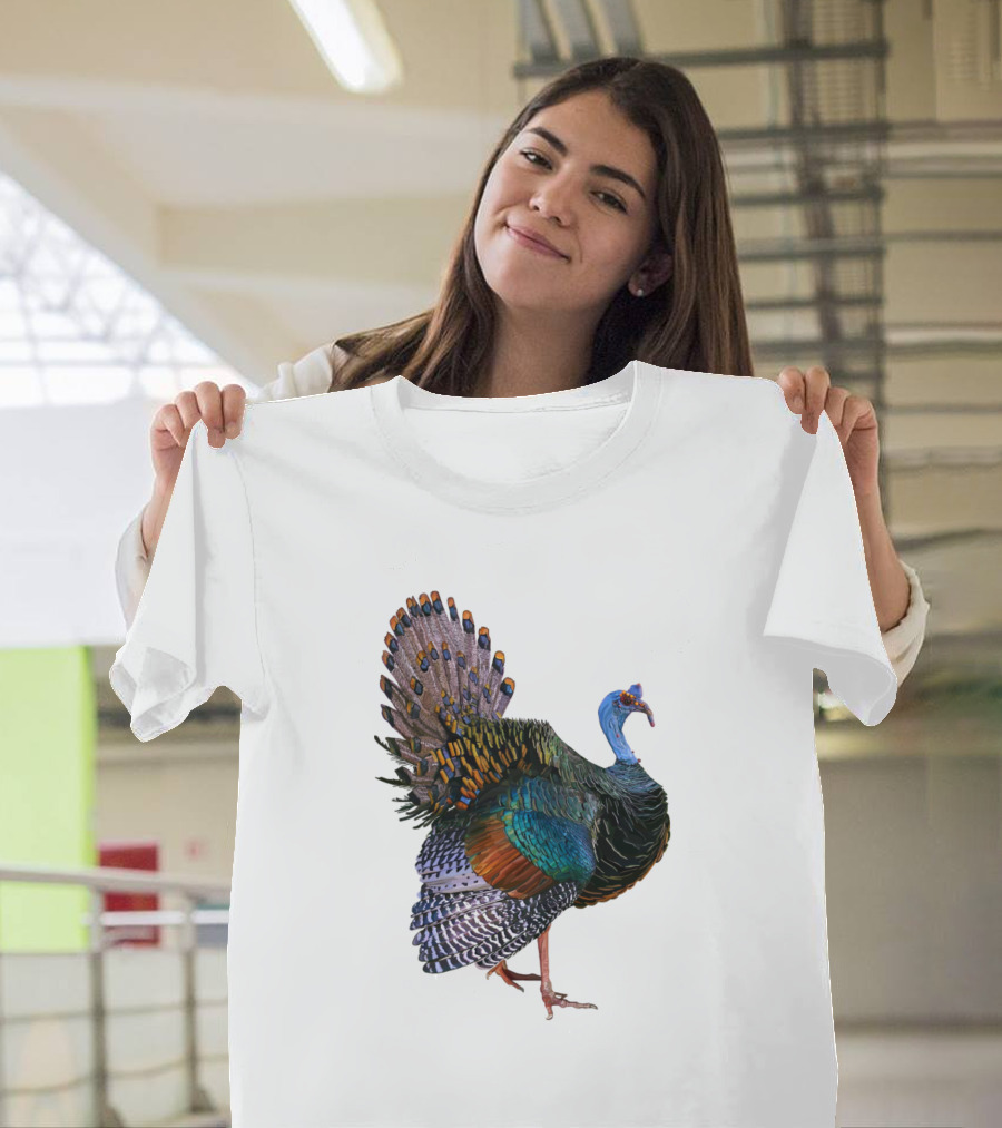 Ocellated Turkey Colorful Plumage Display T-Shirt