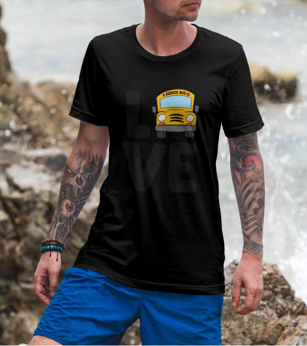 Love School Bus Driver Kids Schoolbus T-Shirt