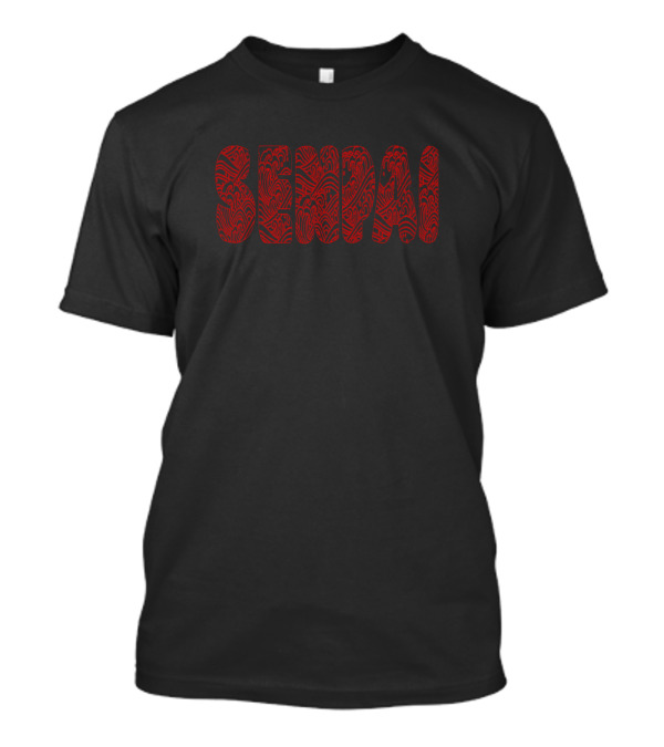 Senpai Japanese Pattern Text T-Shirt