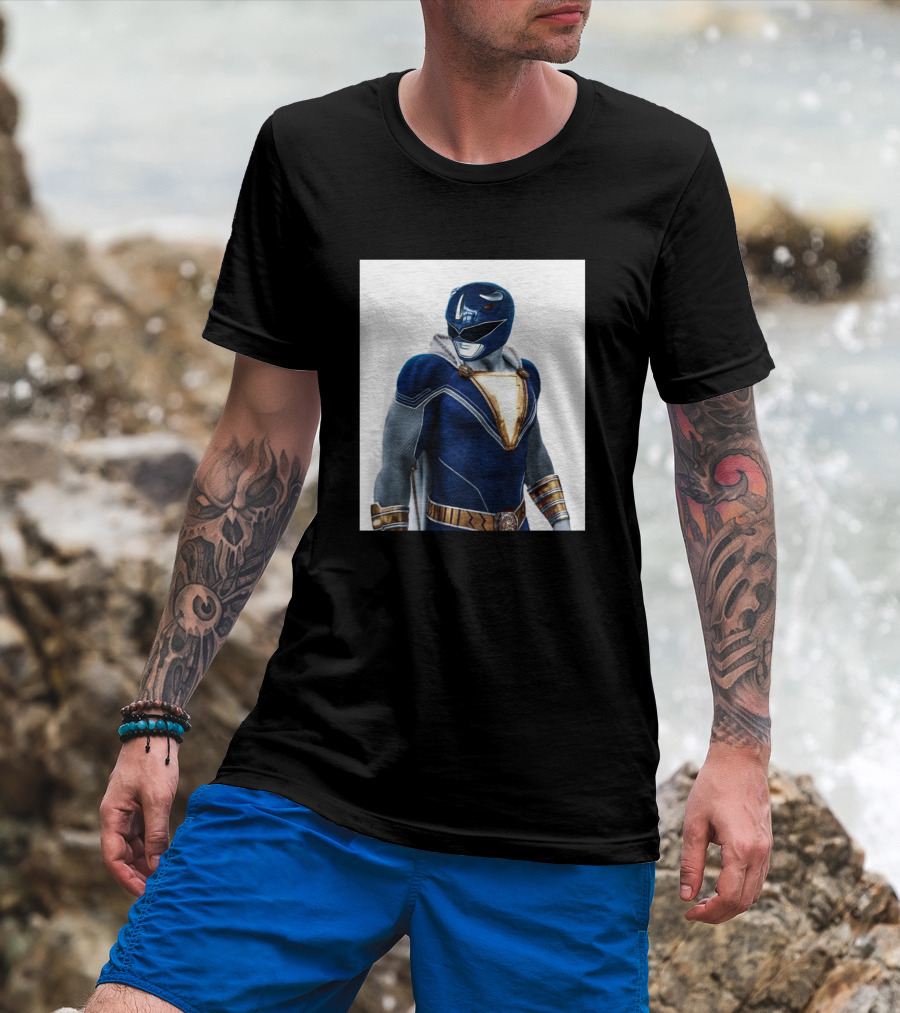 Shazam Blue Power Ranger Fusion T-Shirt