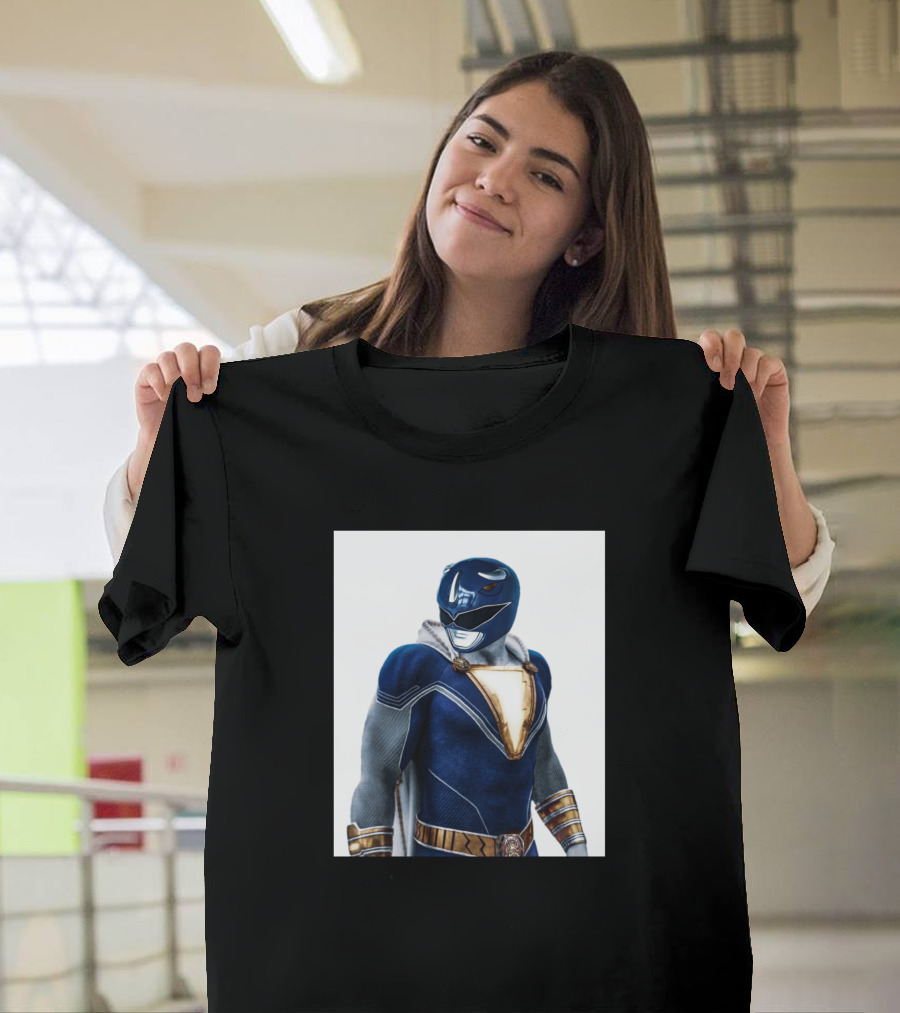 Shazam Blue Power Ranger Fusion T-Shirt