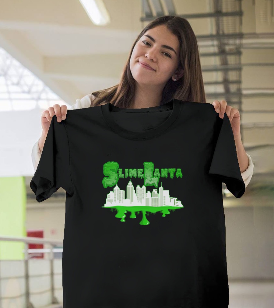 Slimelanta Dripping Green City Skyline T-Shirt