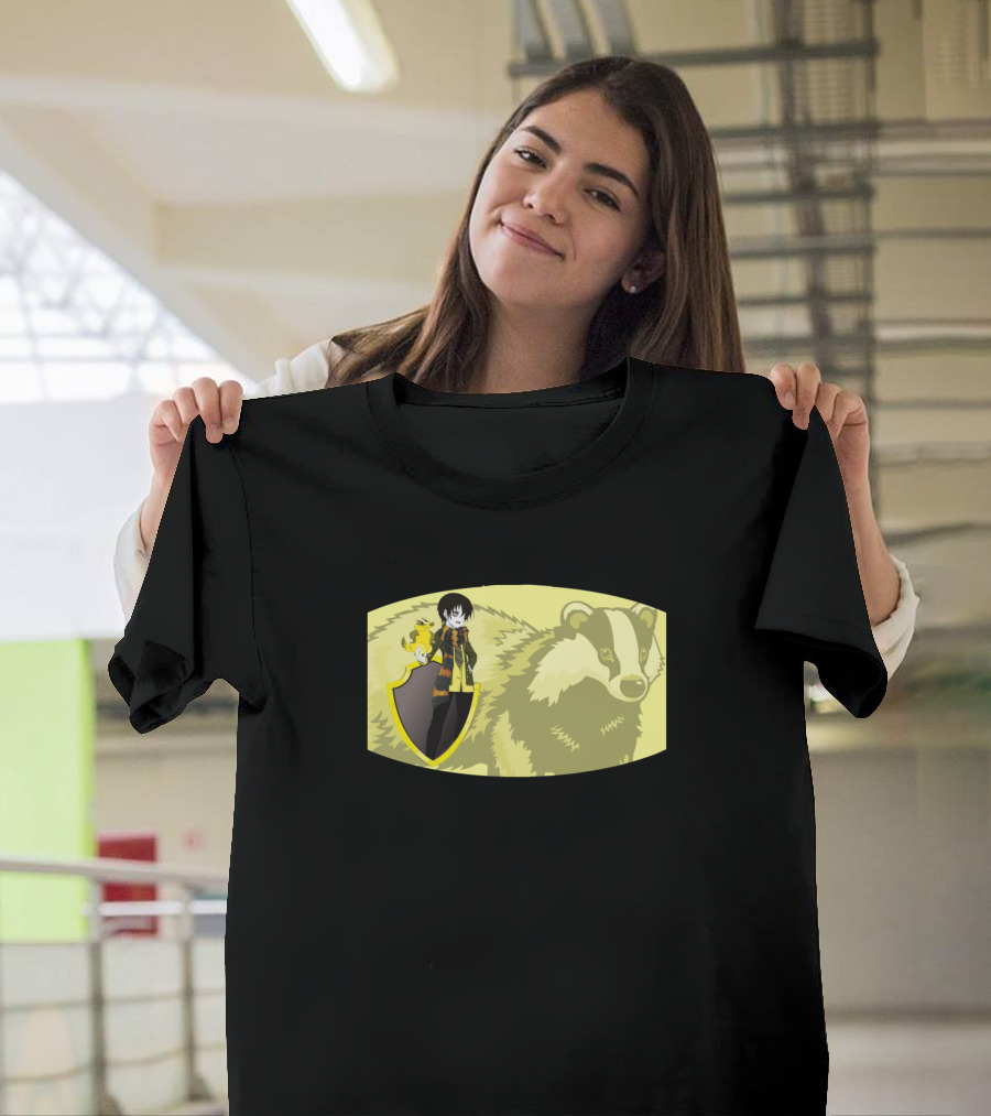 Yellow Spell Caster Badger Shield T-Shirt