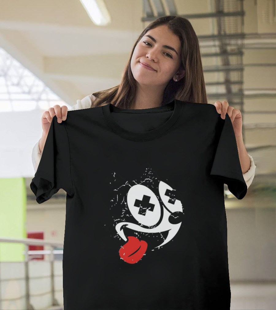 Felix Cats Funny Cross-Eyed Tongue Out Face T-Shirt