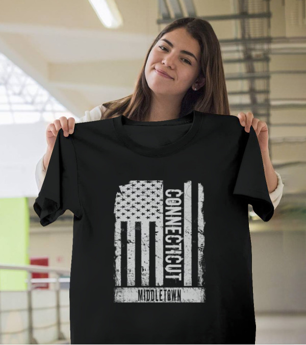 Connecticut Middletown American Flag T-Shirt