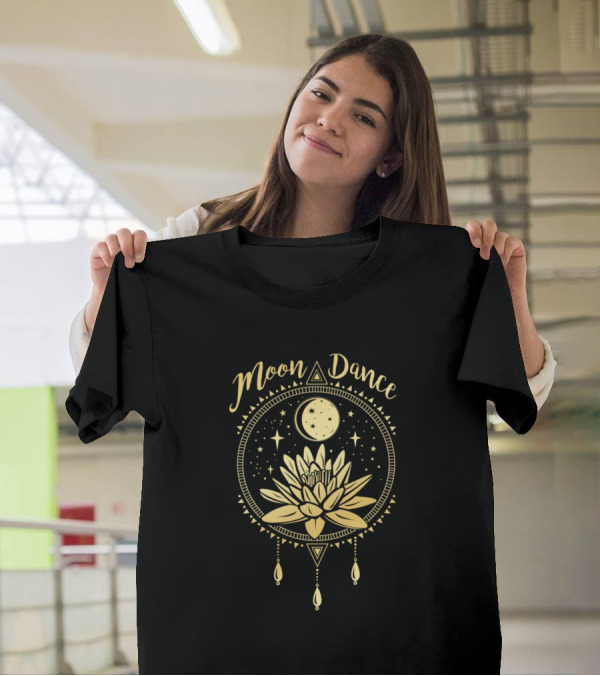 Moon Dance Lotus And Stars Under The Moon T-Shirt