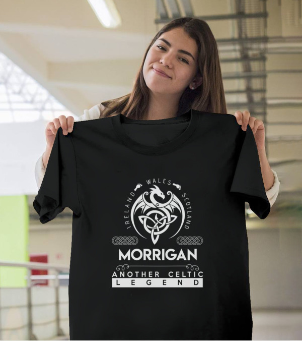 Morrigan Another Celtic Legend Ireland Wales Scotland Dragon Triquetra T-Shirt