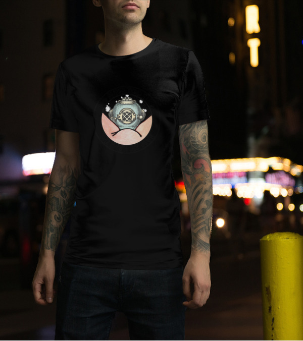 No Muff Too Tuff We Dive At Five Diving Helmet T-Shirt