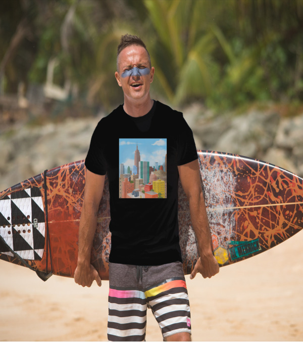 NYC Skyline Empire State Building Urban Colors T-Shirt