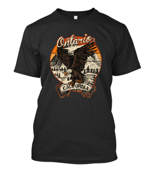 Ontario California Bald Eagle Retro Vintage Aesthetic T-Shirt