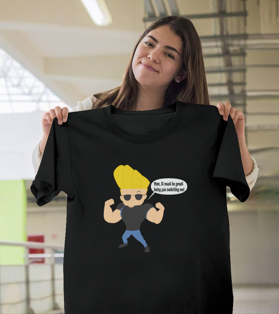 Chibi Johnny Bravo Man It Must Be Great Being You Watching Me T-Shirt