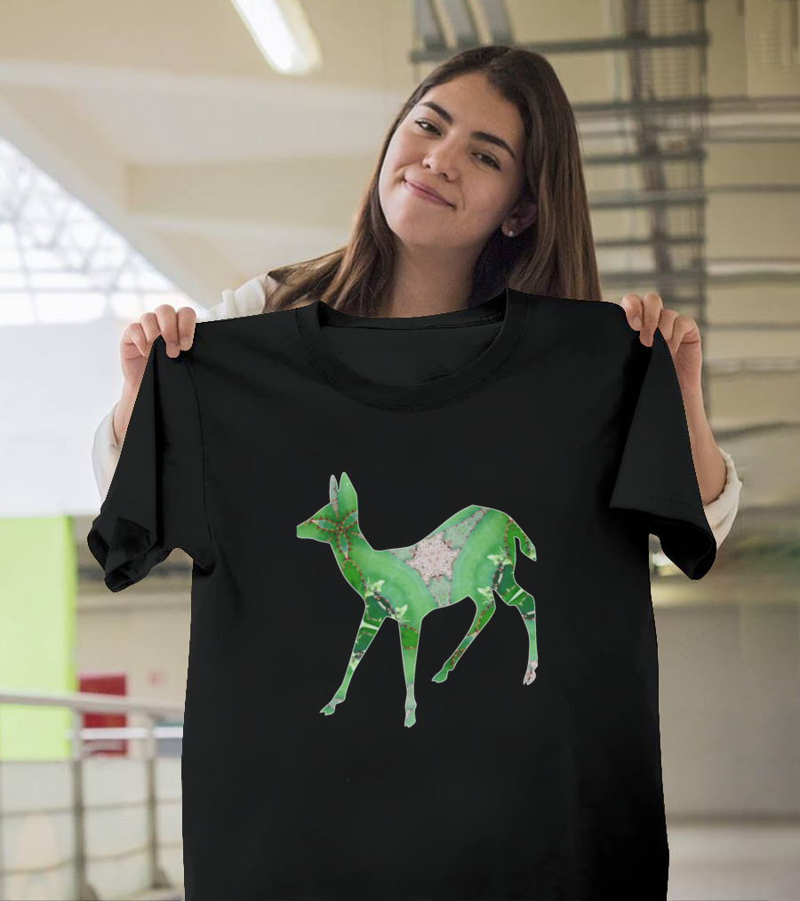 Deer 2 172 Green Gemstone T-Shirt