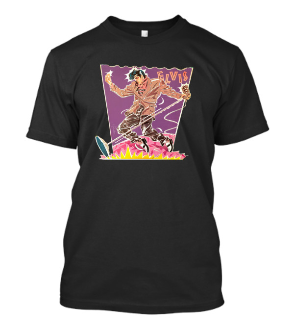 Elvis I Was The One Rock And Roll Microphone Iconic Performance T-Shirt
