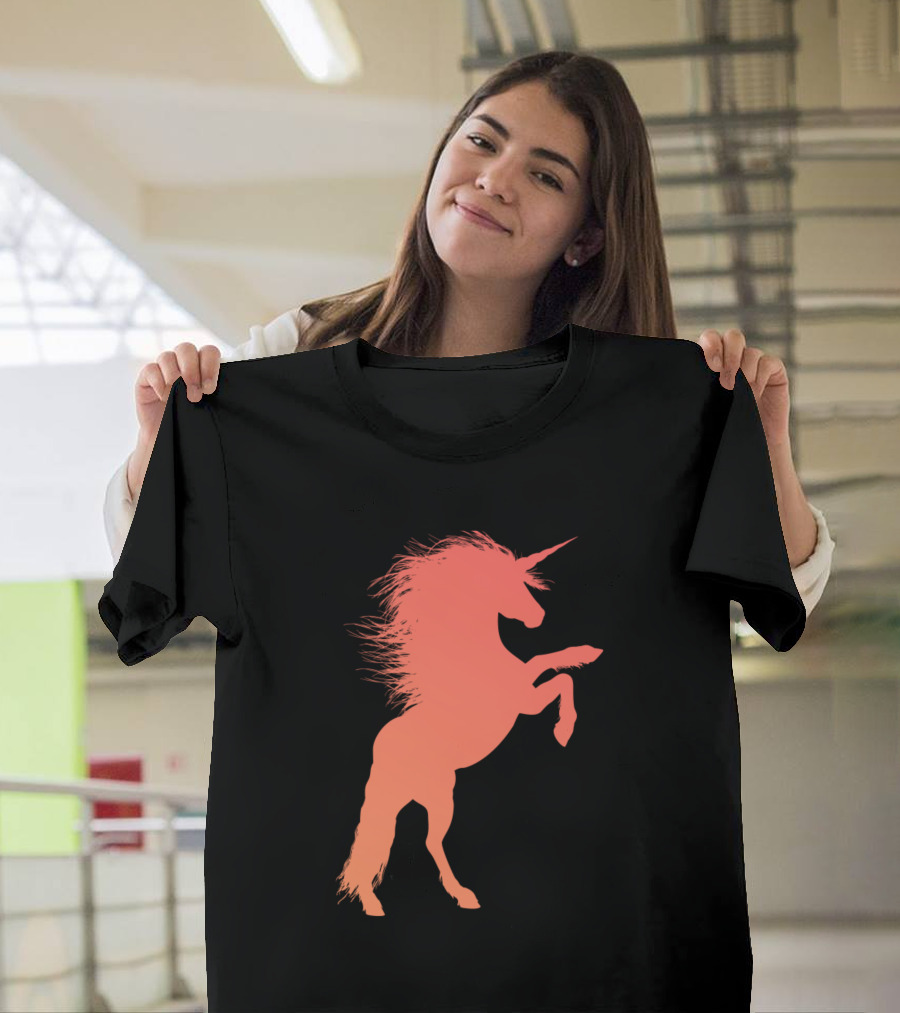 Orange Gradient Unicorn T-Shirt