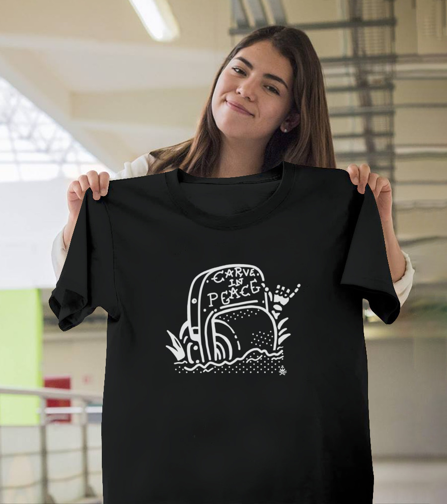 Carve In Peace White Ver Tombstone Wave T-Shirt