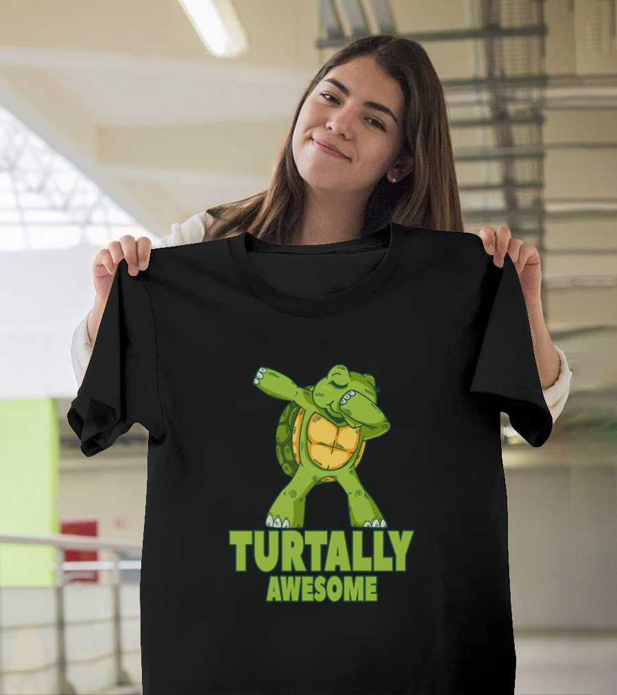 Dabbing Turtle Turtally Awesome Turtle Dance Move Fun T-Shirt