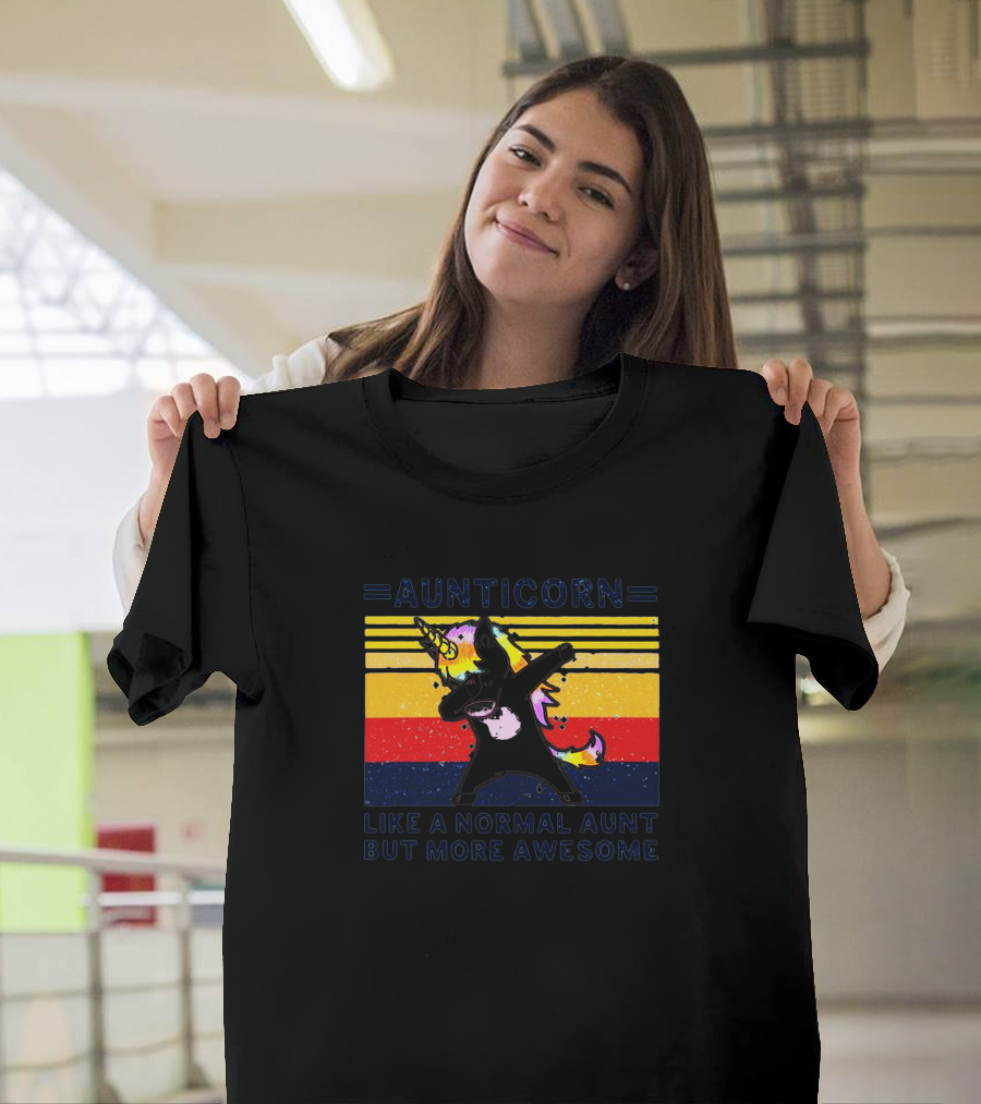 Aunticorn Dabbing Unicorn Like a Normal Aunt But More Awesome T-Shirt
